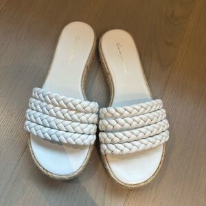 Gianvito Rossi braided white sandals